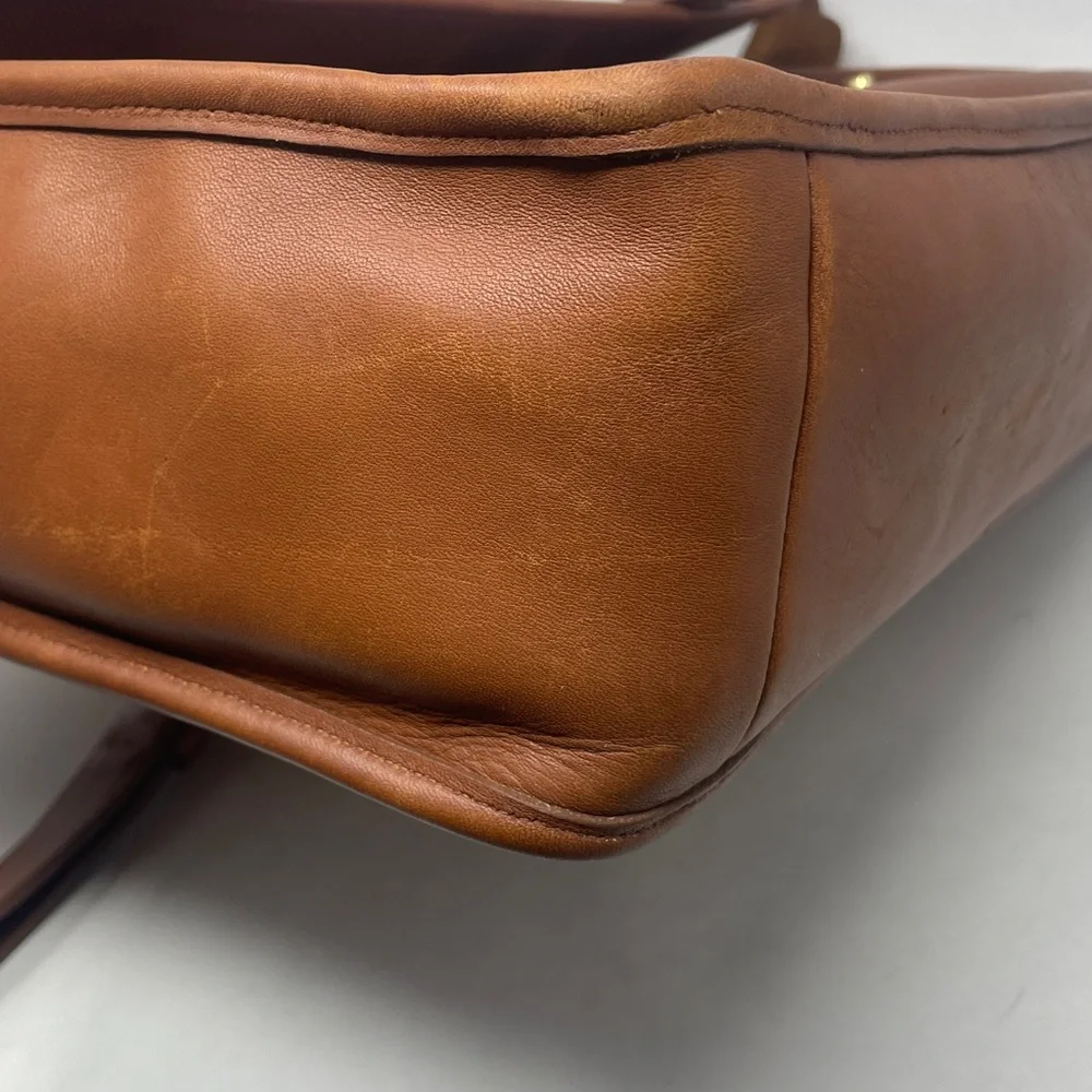 Vintage Coach Dowel British Tan Leather Laptop Briefcase #5297🖤